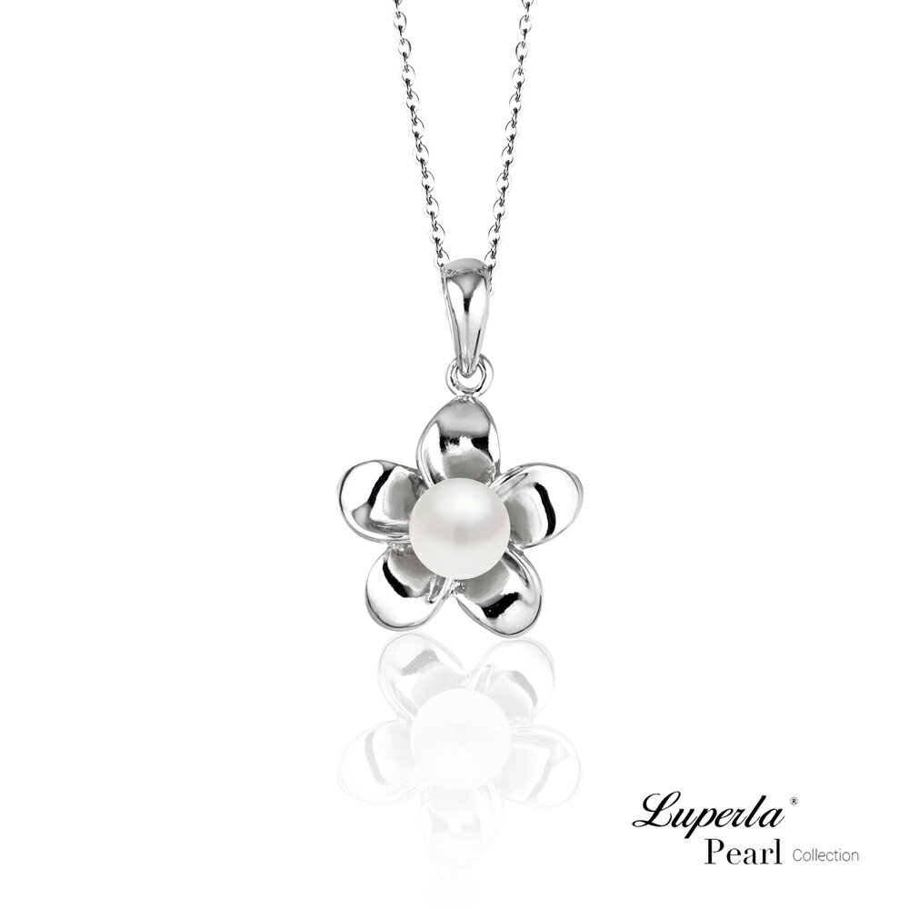 大東山珠寶 可愛小花 天然淡水珍珠項鍊 925銀