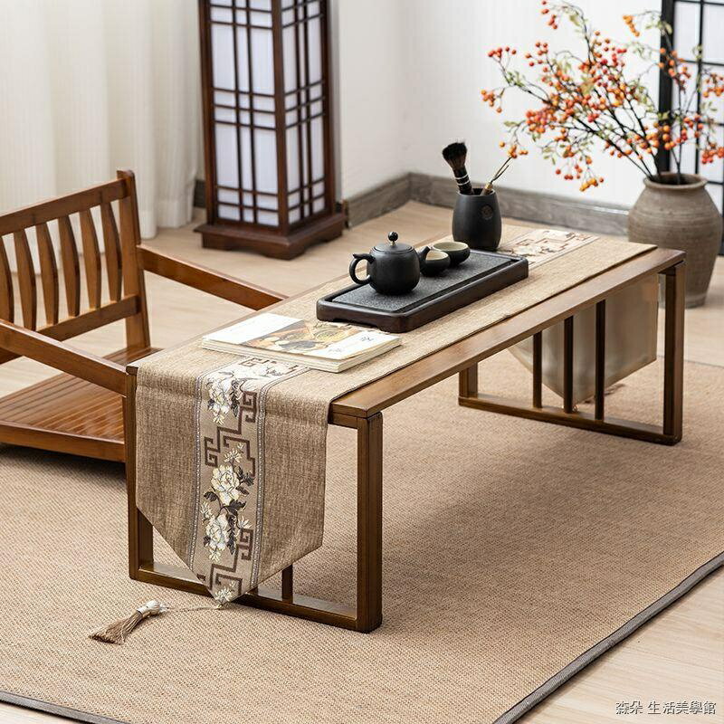 免運 公司貨 附發票 茶桌 和室桌 中式飄窗茶幾 榻榻米簡約窗臺陽臺楠竹茶桌矮桌坐地小型炕桌飄窗桌特惠/快速出貨B0830