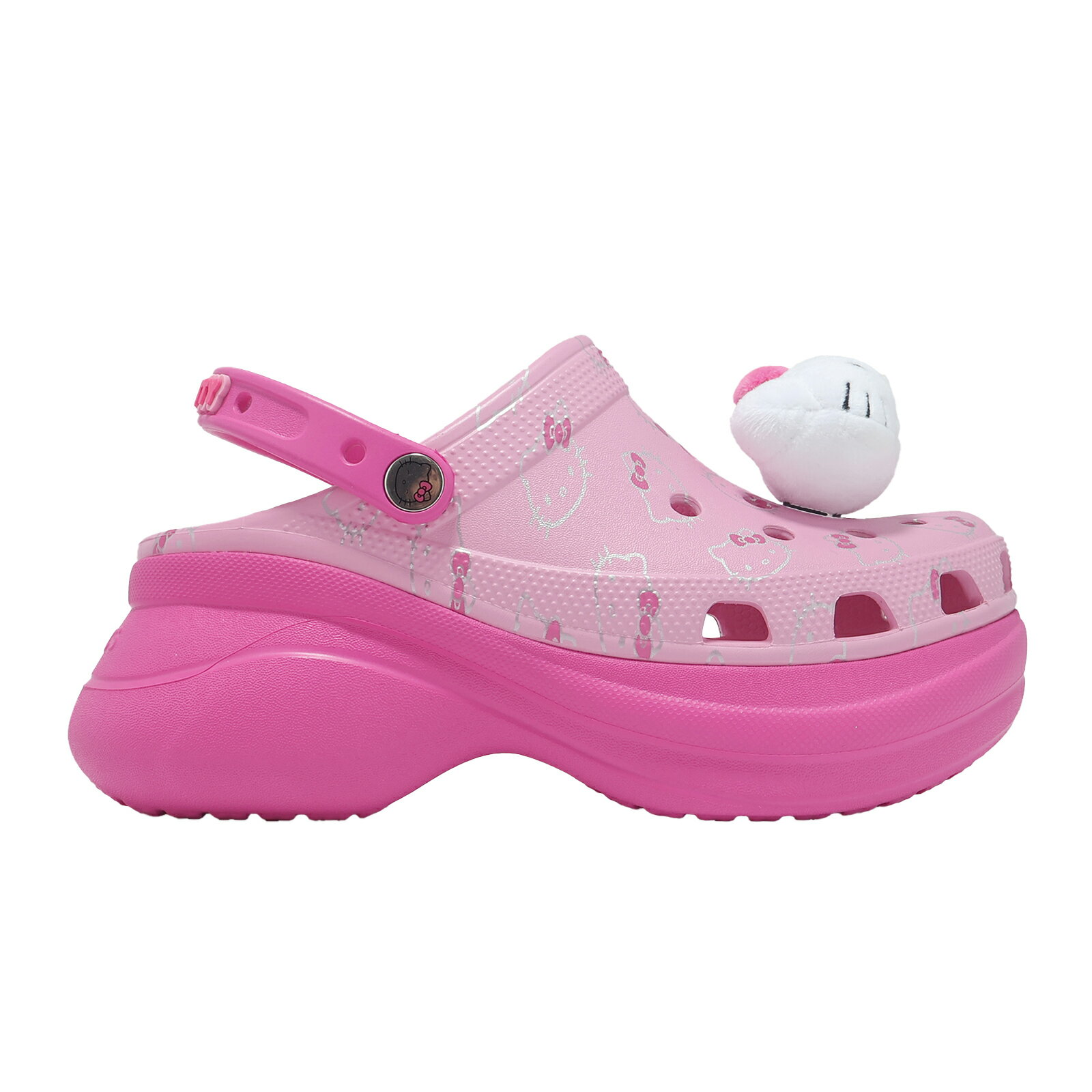 Crocs 洞洞鞋 厚底洞洞鞋 Hello Kitty Bae Clog 女鞋 復古 Bae克駱格 卡駱馳 粉紅 21119990H 4
