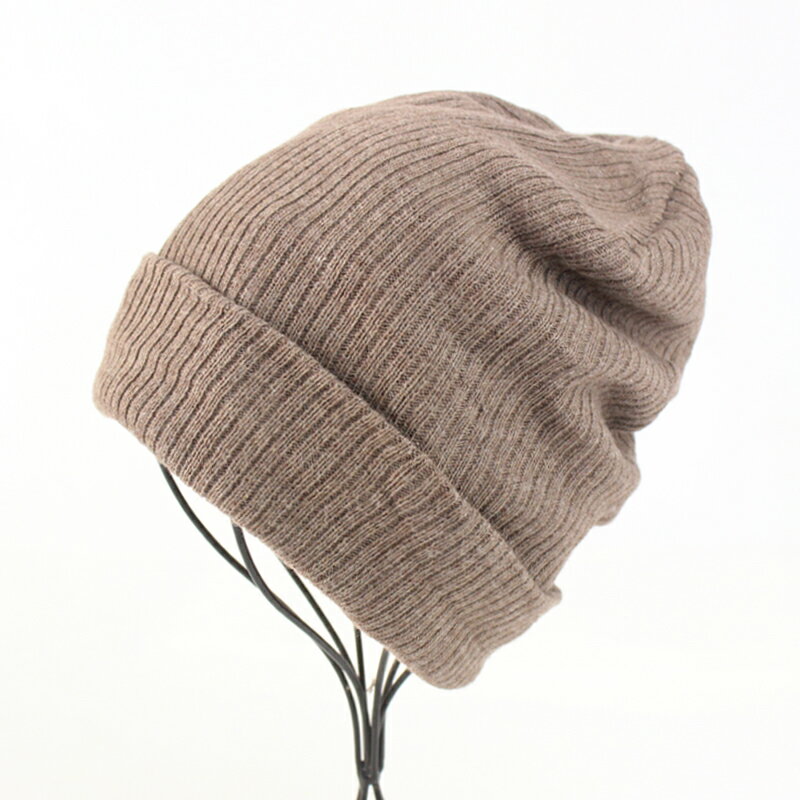 單秋冬季男士帽子針織棉毛線保暖帽青年戶外運動滑雪護耳帽冬1入