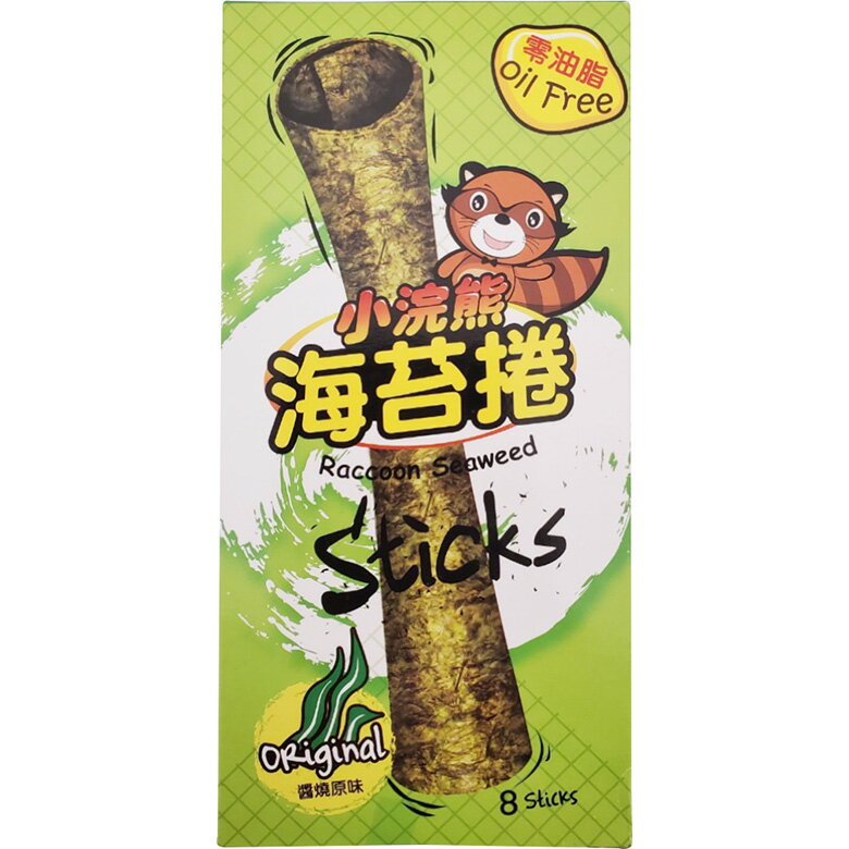 小浣熊 海苔捲-醬燒原味 8支(24g/盒) [大買家]