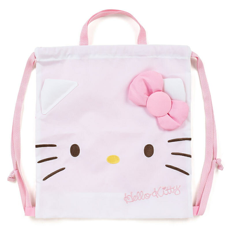 【震撼精品百貨】Hello Kitty 凱蒂貓 HELLO KITTY 凱蒂貓束口後背包-大頭造型 震撼日式精品百貨