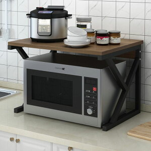 微波爐架 烤箱架 雙層置物架 廚房多功能微波爐置物架台面烤箱多層收納用品家用大全微波爐架子『JJ0358』