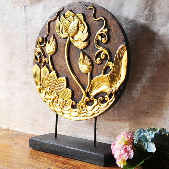 泰國工藝品實木雕刻裝飾擺件玄關桌面擺設品東南亞田園風格1入