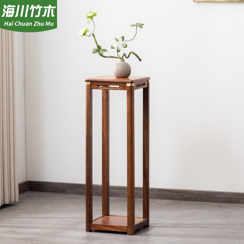 快速出貨 附發票 純實木花盆架客廳落地式花臺室內植物擺放架中式擺件置物架陽臺架