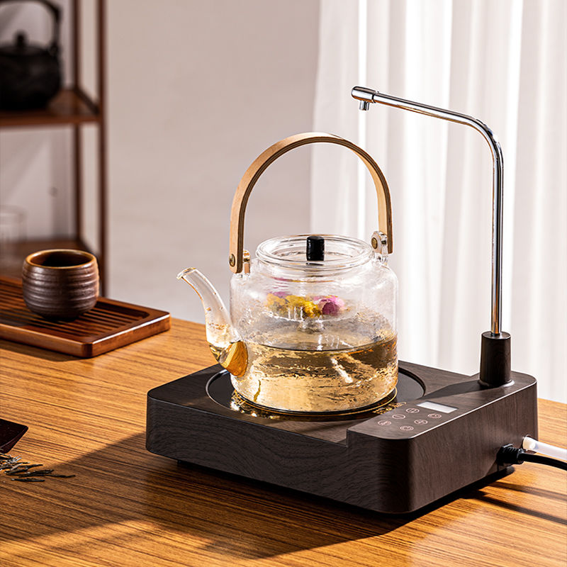 【臺灣公司 可開發票】自動上水電陶爐茶爐抽水玻璃壺煮茶器小型家用靜音電磁爐智慧保溫