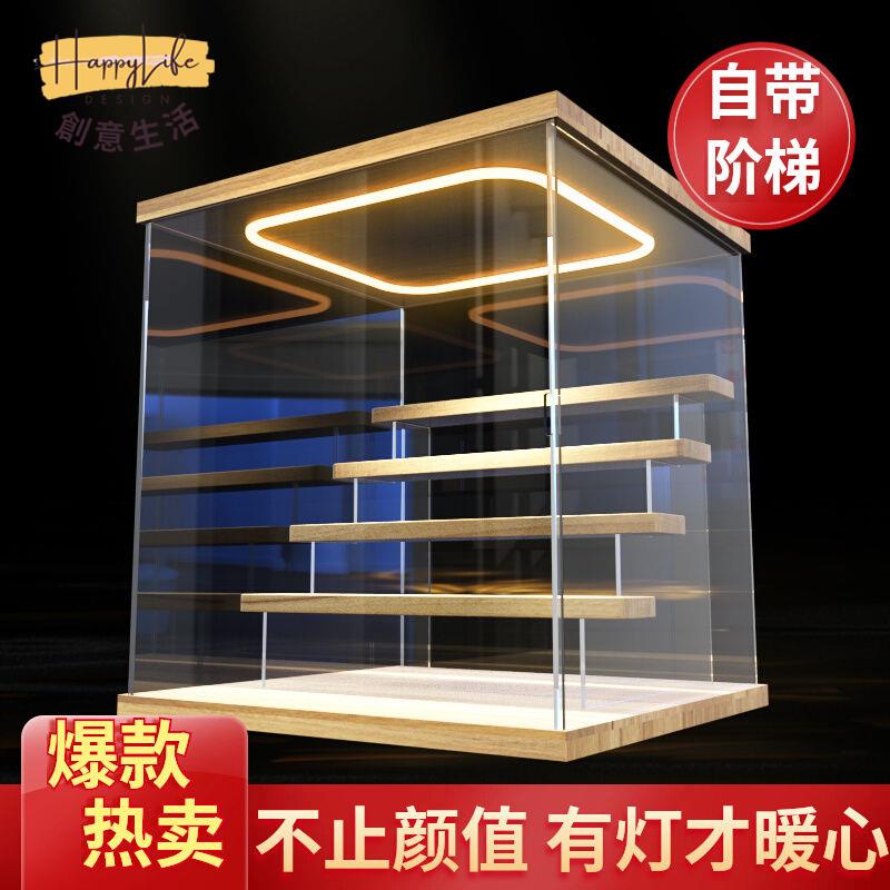 免運 工廠直銷 展示櫃 手辦展示櫃 透明展示櫃 盲盒收納展示架透明樂高櫃子泡泡瑪特收納盒亞克力手辦開門展示盒附發票 新店開業 全館優惠 折扣