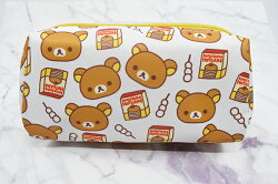 X射線【C222083】懶熊Rilakkuma 方型化妝包-鬆餅,鉛筆盒/筆盒/筆袋/筆筒/文具/收納