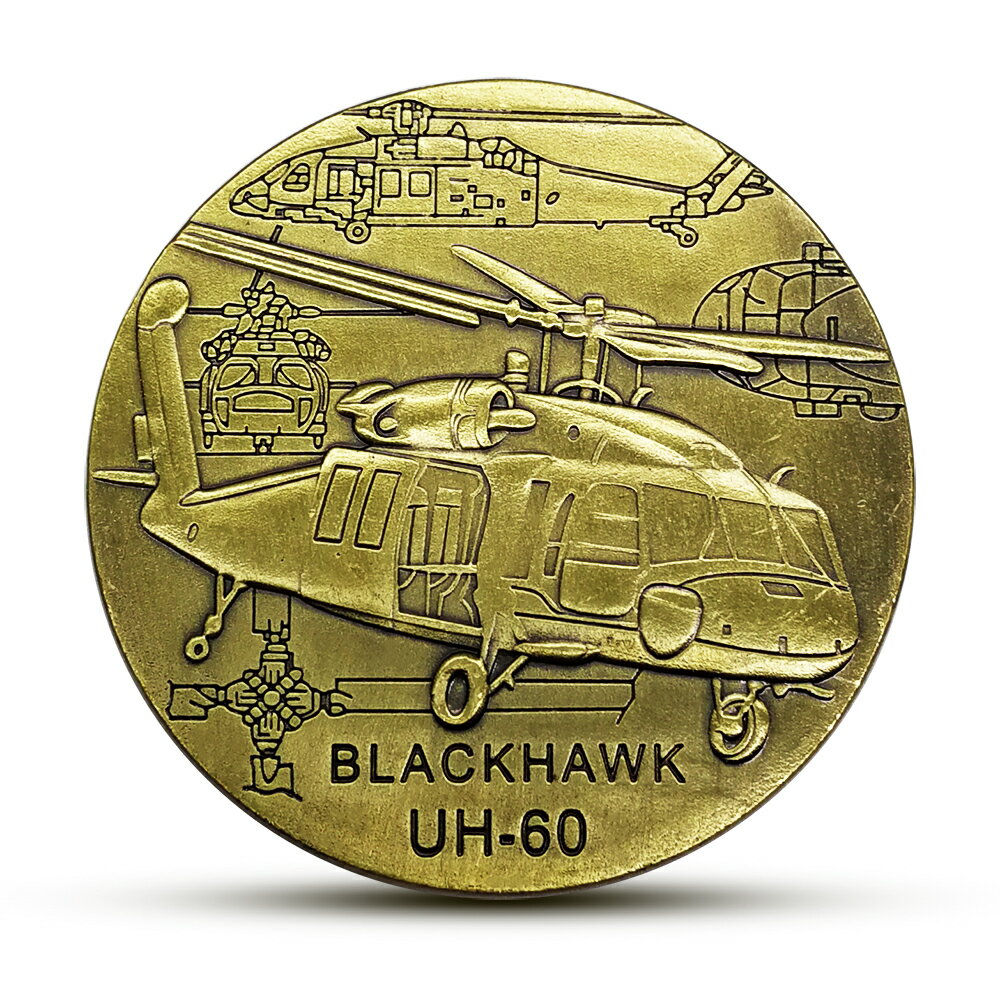 黑鷹直升機UH-60軍事紀念章挑戰幣徽章創意裝飾硬幣工藝品小玩具