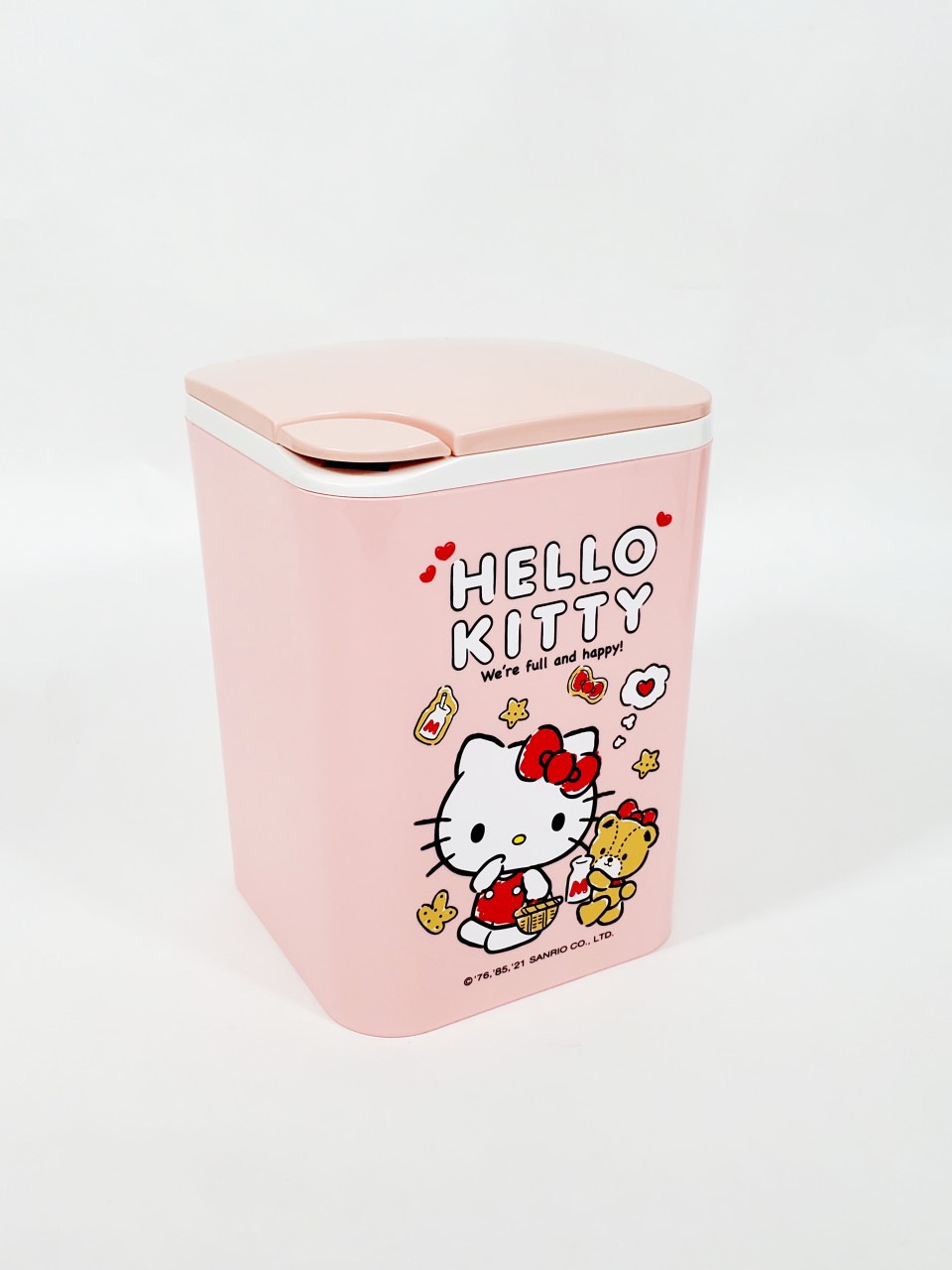 【震撼精品百貨】凱蒂貓 Hello Kitty 臺灣授權 SANRIO三麗鷗 KITTY按壓式垃圾桶-粉#19243 震撼日式精品百貨
