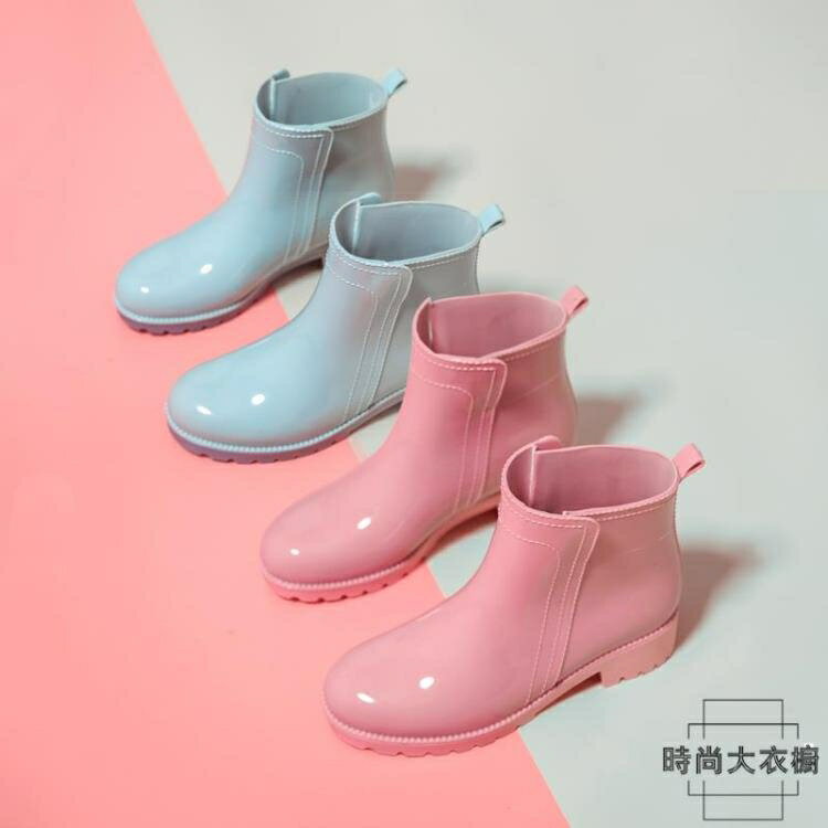 熱銷推薦~雨鞋女士時尚款外穿夏季短筒套鞋韓版女式雨靴、青木鋪子
