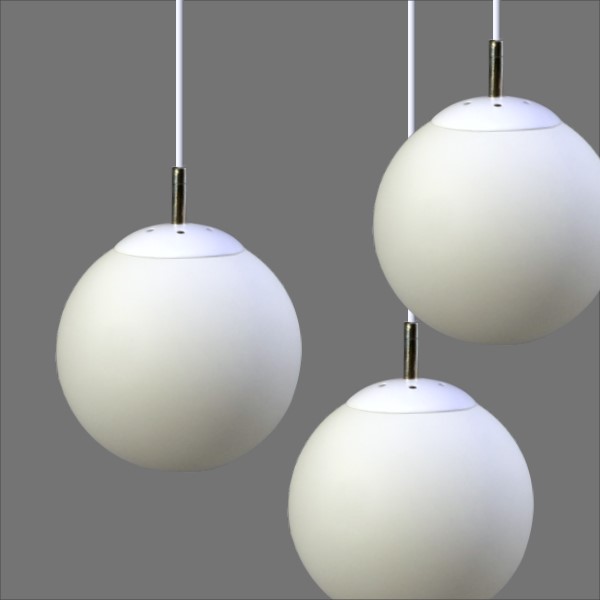 奶白玻璃+金屬吊燈(PO36601) / H&D / 日本MODERN DECO