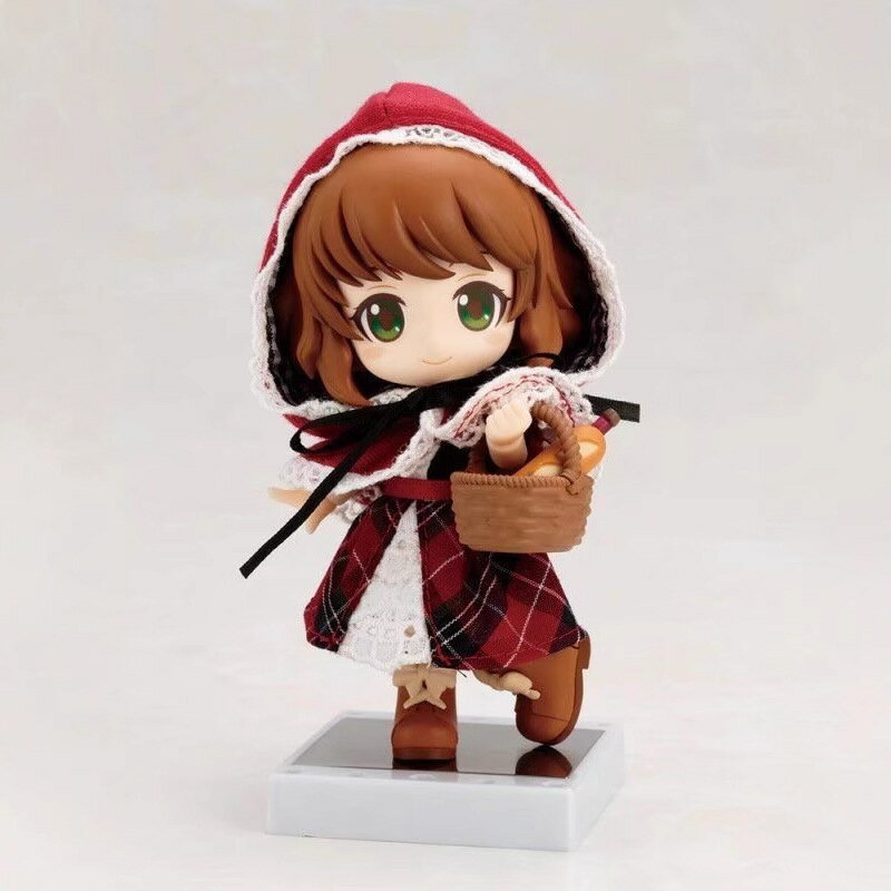 Q版 粘土人 狼耳小紅帽 穿真衣服 可動 可換 動漫手辦模型