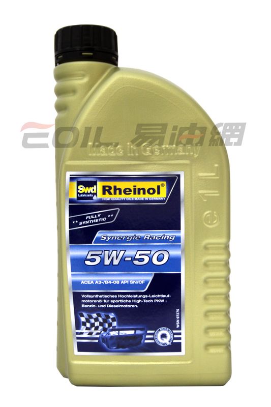 SWD RHEINOL RACING 5W50 全合成機油【299免運領券再享折扣】