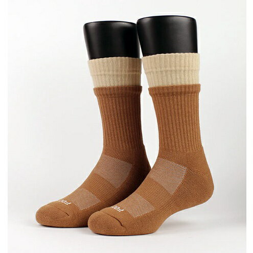 FOOTER 標語刺繡雙層襪 除臭襪 刺繡襪 中筒襪(男-K217)