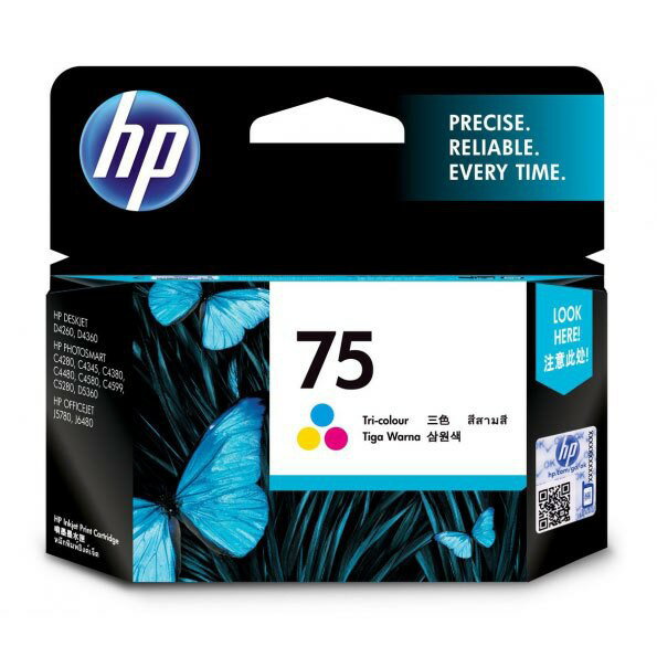 【領券優惠折300】HP 75 原廠彩色墨水匣(CB337WA) for C4280/C4385/C4480/C4580/C5280,J57