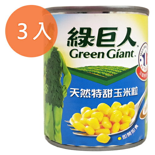 綠巨人天然特甜玉米粒(小罐)198g(3入)/組【康鄰超市】