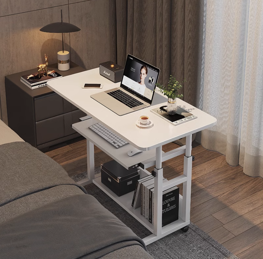 書桌，學生書桌/兒童書桌推薦到床邊桌電腦桌子可移動升降家用臥室書桌簡易學生宿舍床上小學習桌/升降桌/邊桌/可移動桌/書桌/辦公桌/學習桌/電腦桌/筆記本桌/桌子