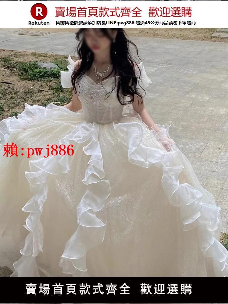 【售後無憂】2025新款在逃公主晚禮服高階輕奢仙氣主持人蓬蓬裙聲樂藝考成人禮