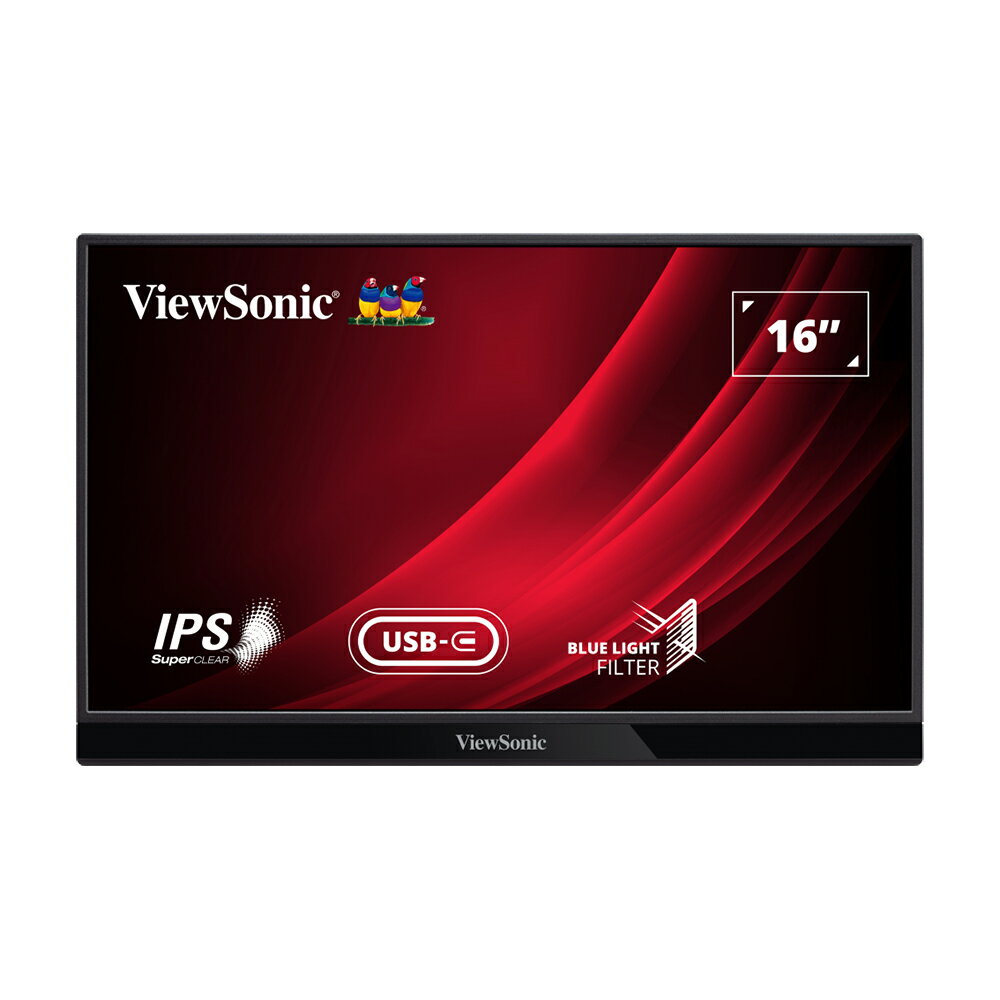 【CUBE卡最高10%回饋】ViewSonic VG1655 16”可攜式螢幕