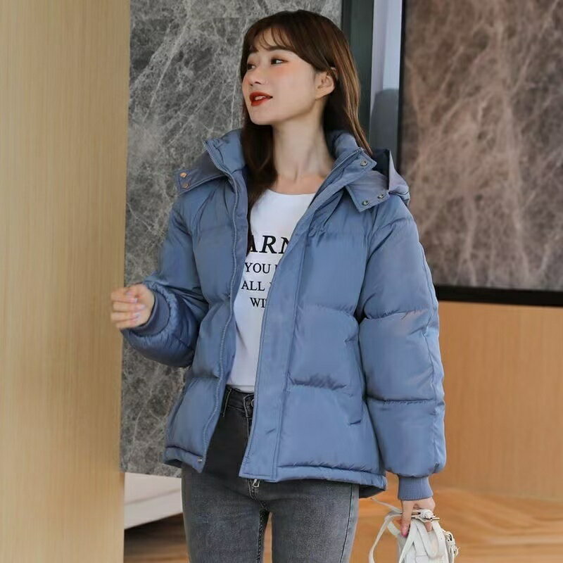 【臺灣出貨】新款麵包服短版外套女 鋪棉外套 防風外套 連帽外套 韓版保暖外套冬裝外套女