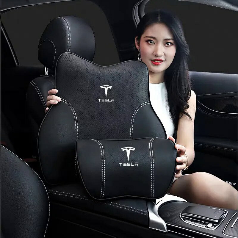 【車用頭枕靠】Tesla特斯拉專用Model3YSX汽車頭枕 靠枕枕 記憶棉 車用靠頸枕