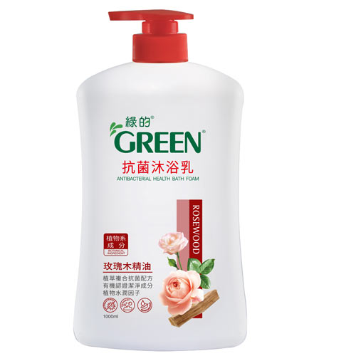 綠的抗菌沐浴乳-玫瑰木精油1000ml【愛買】