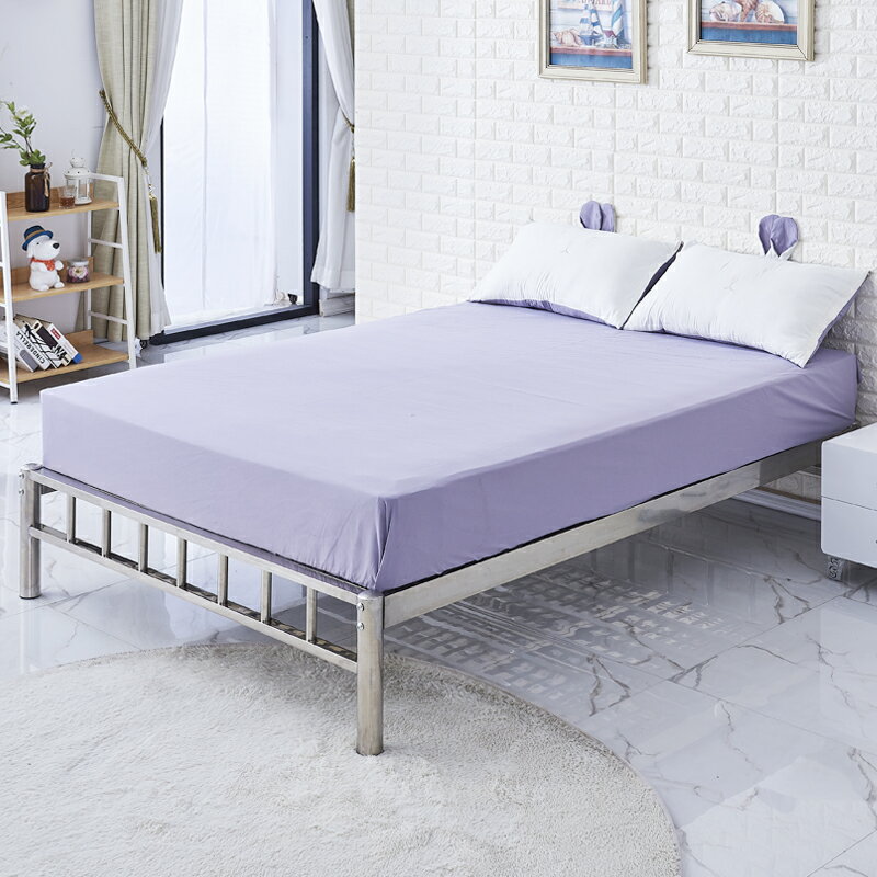 不銹鋼床加厚1.5米1.8無靠頭單人雙人床現代簡約出租房宿舍鐵架床