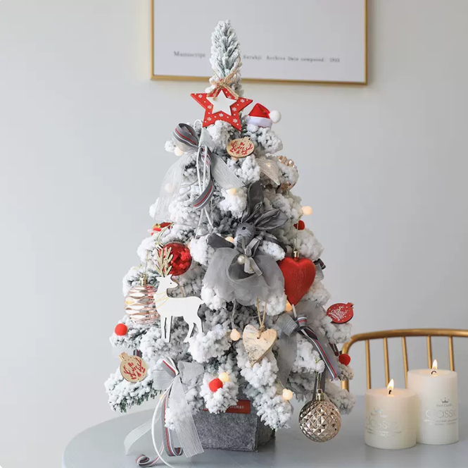 聖誕樹 聖誕節裝飾品60cm韓式擺件ins風小型迷妳桌面裝飾家庭diy裝飾
