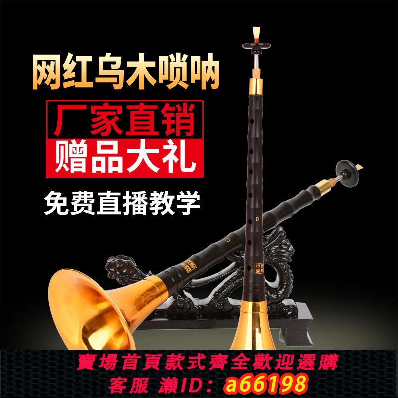 【臺灣公司 可開發票】聖音閣網紅烏木嗩吶樂器 全套初學者民族喇叭d調專業嗩吶考級演奏