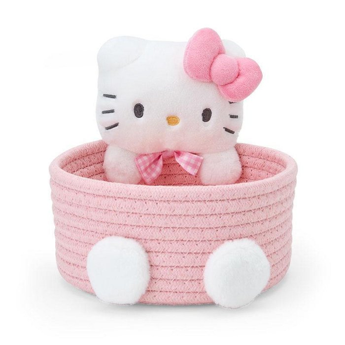 【震撼精品百貨】Hello Kitty 凱蒂貓~日本三麗鷗SANRIO KITTY玩偶造型收納籃M*88648