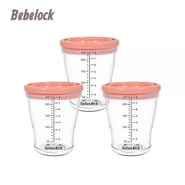BeBeLock防漏儲存杯(3入/240ml)蜜桃粉(4710751642232) 225元