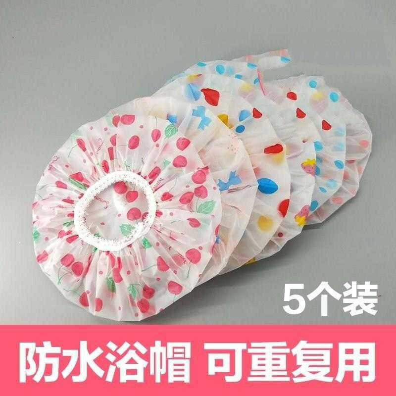 一次性浴帽頭套防水加厚塑膠成人染發頭罩女款洗澡淋浴帽理發店用