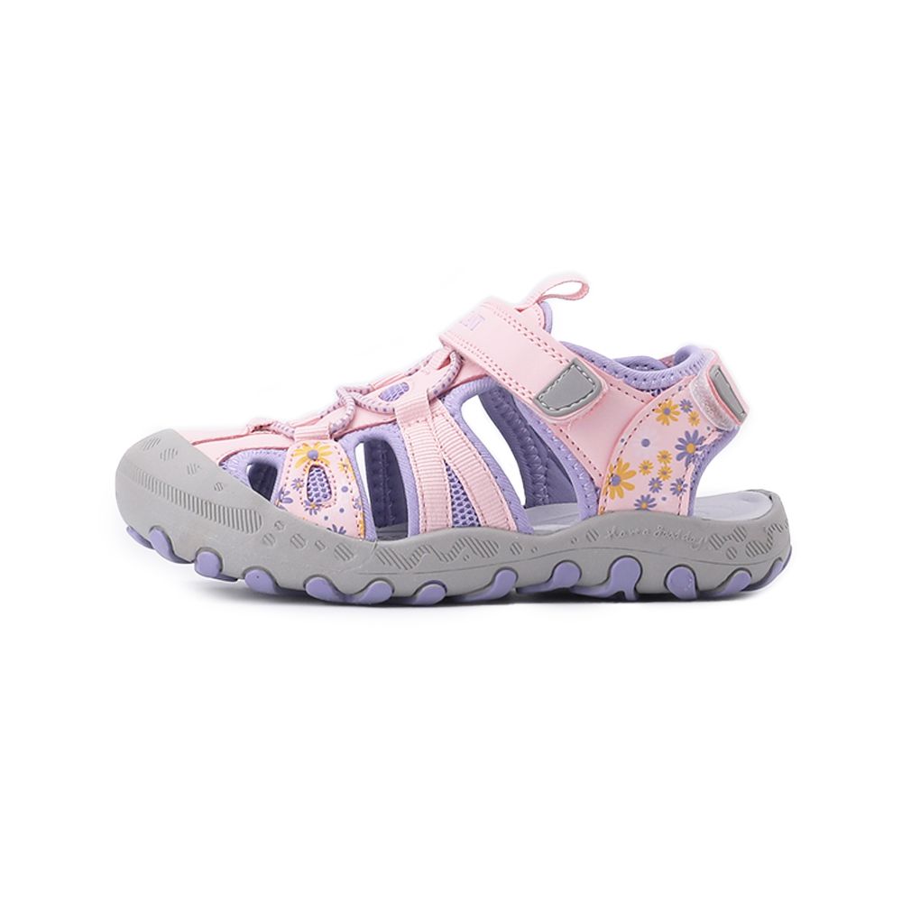 RED ANT 魔鬼氈護趾運動涼鞋 粉 中大童鞋