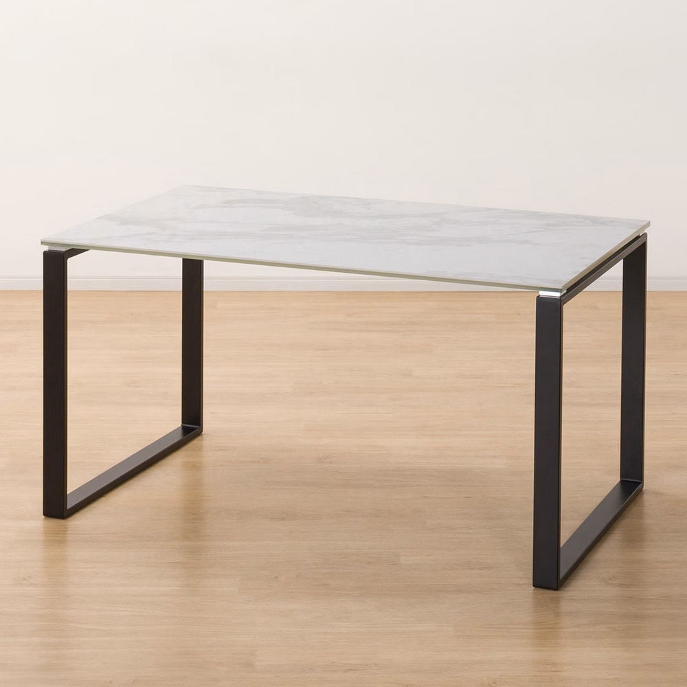 ◎岩板 陶板餐桌 CERAL 135 WH/BK NITORI宜得利家居