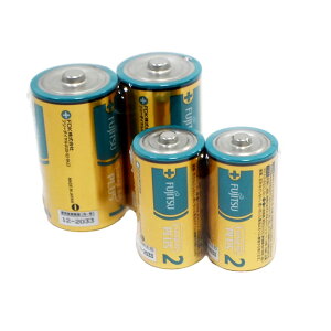 Fujitsu 鹼性電池 富士通 1號 2號 2入 1.5v 熱水器 電池 乾電池 日本製【GQ440-1】123便利屋