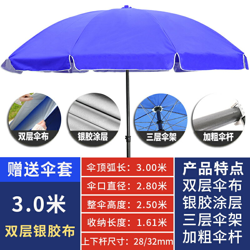 戶外遮陽傘 遮陽傘 超大號戶外商用擺攤傘太陽傘遮陽傘大雨傘廣告傘印刷客製化折疊圓傘『wl7496』