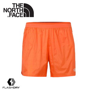 【The North Face 男 FlashDry運動短褲《橘》】3CE9/運動短褲/快乾短褲/慢跑褲