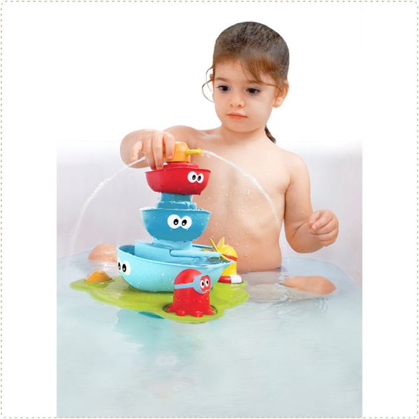 以色列 Yookidoo 戲水玩具-海洋公園疊疊樂噴泉/洗澡玩具