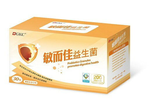 【訂單滿額折200】GKC敏而佳益生菌30p/盒(含葡聚多醣體)