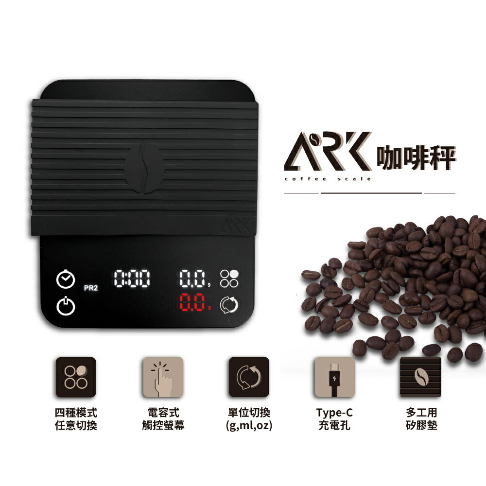【Polit沛禮】ARK 智能水粉比計時咖啡秤｜爵士黑
