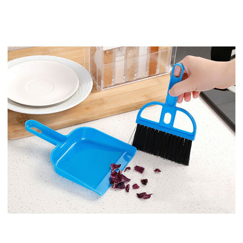 桌上迷你掃把組【C008】台灣出貨 居家  桌面掃把 畚箕 桌面清潔 鍵盤清潔刷 小掃把 清潔 2