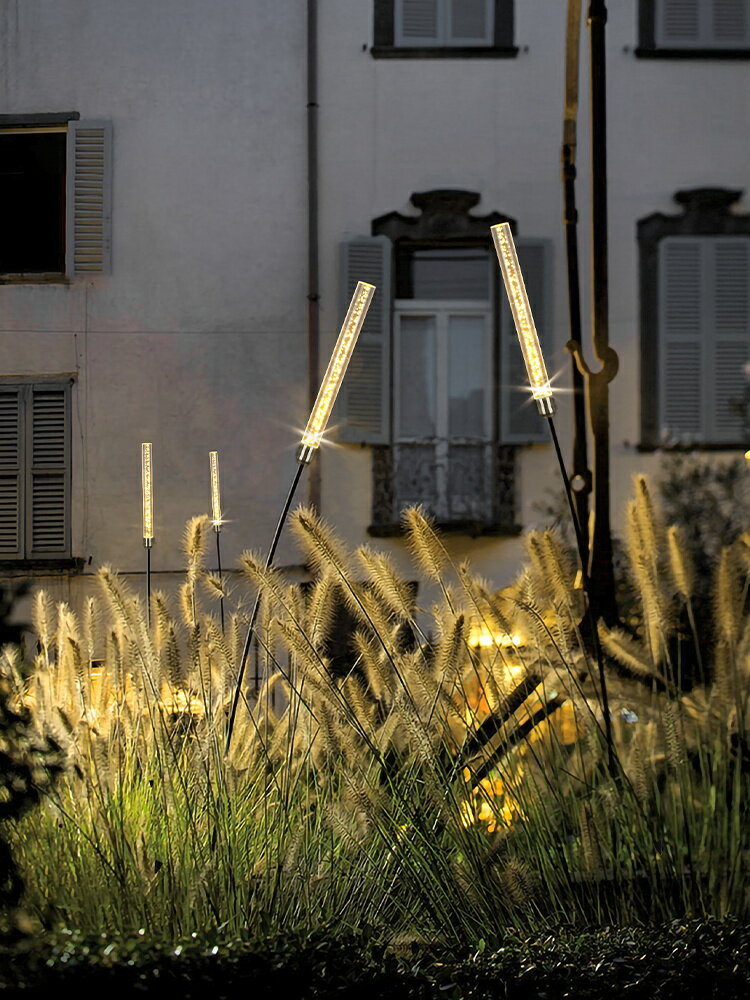 太陽能庭院燈LED蘆葦燈裝飾布置花園院子戶外防水草地插地草坪燈