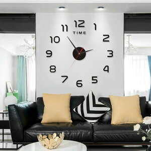 DIY免打孔掛鐘用客廳裝飾夜光鐘錶掛墻時鐘創意3D掛鐘