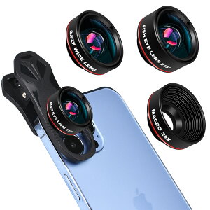 多功能外置手機鏡頭3合1 獨立廣角微距魚眼相機鏡頭