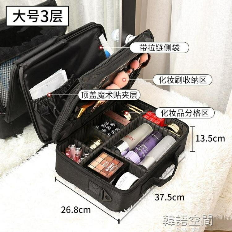 樂天精選~大容量化妝包女便攜旅行化妝品收納包風超火專業跟妝師手提箱- 雙11全館免運