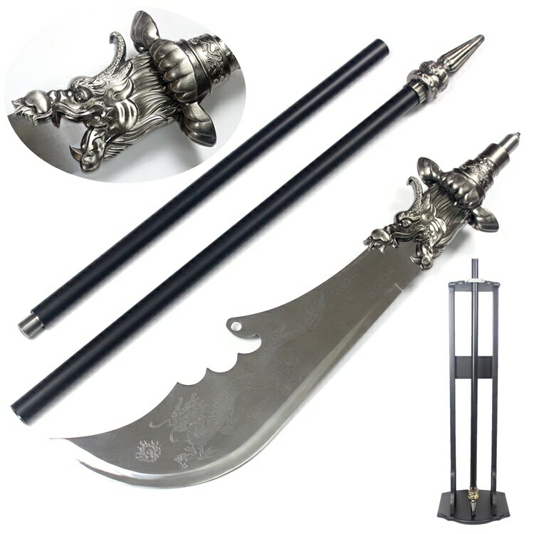 {可打統編 保固一年}青龍偃月刀不銹鋼關公大刃春秋大刀冷兵器關羽金屬武術關刀未開刃 0