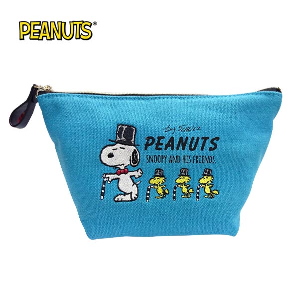 【日本正版】史努比 帆布 船型 化妝包 收納包 Snoopy PEANUTS - 080956