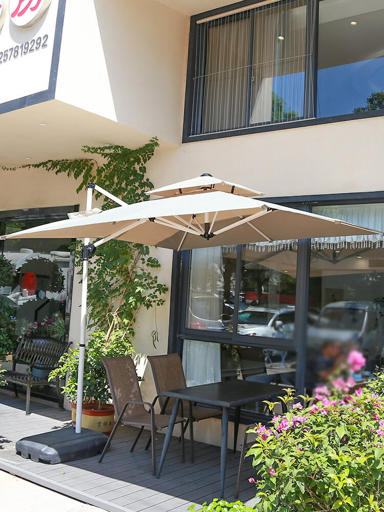 戶外遮陽傘庭院傘羅馬傘別墅露天陽臺大太陽傘室外咖啡廳遮陽