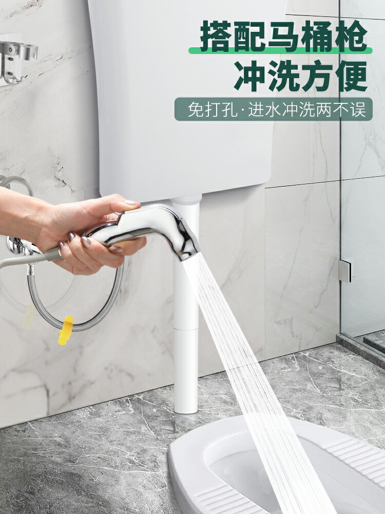 沖水箱 水箱家用衛生間蹲便器節能馬桶水箱配件加厚蹲坑掛墻式廁所沖水箱 【CM4191】